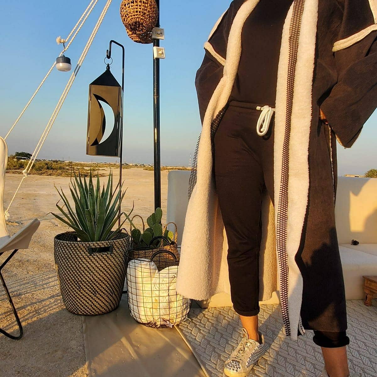 Reversible Teddy with Mesh Bisht