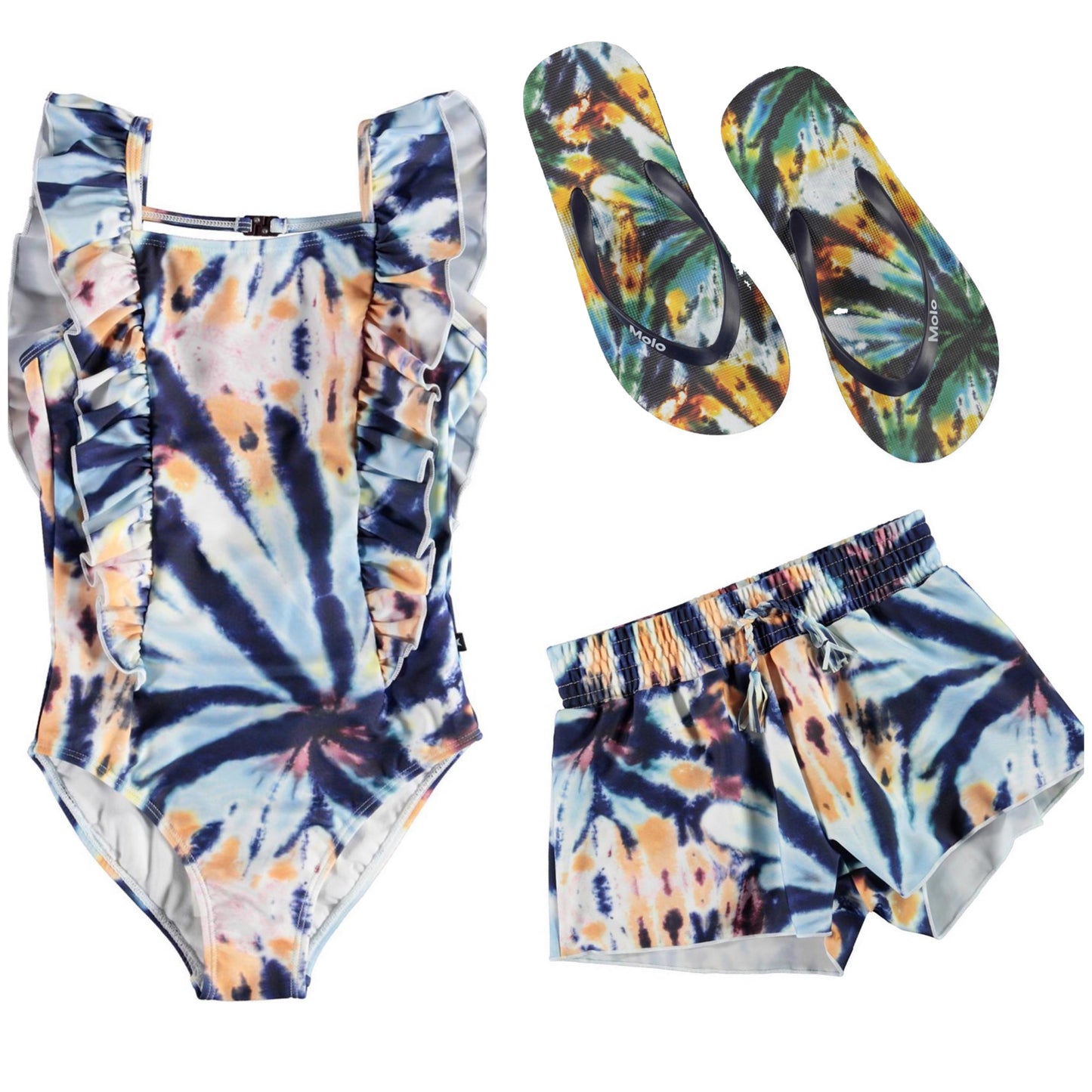 Tie dye Flip Flops