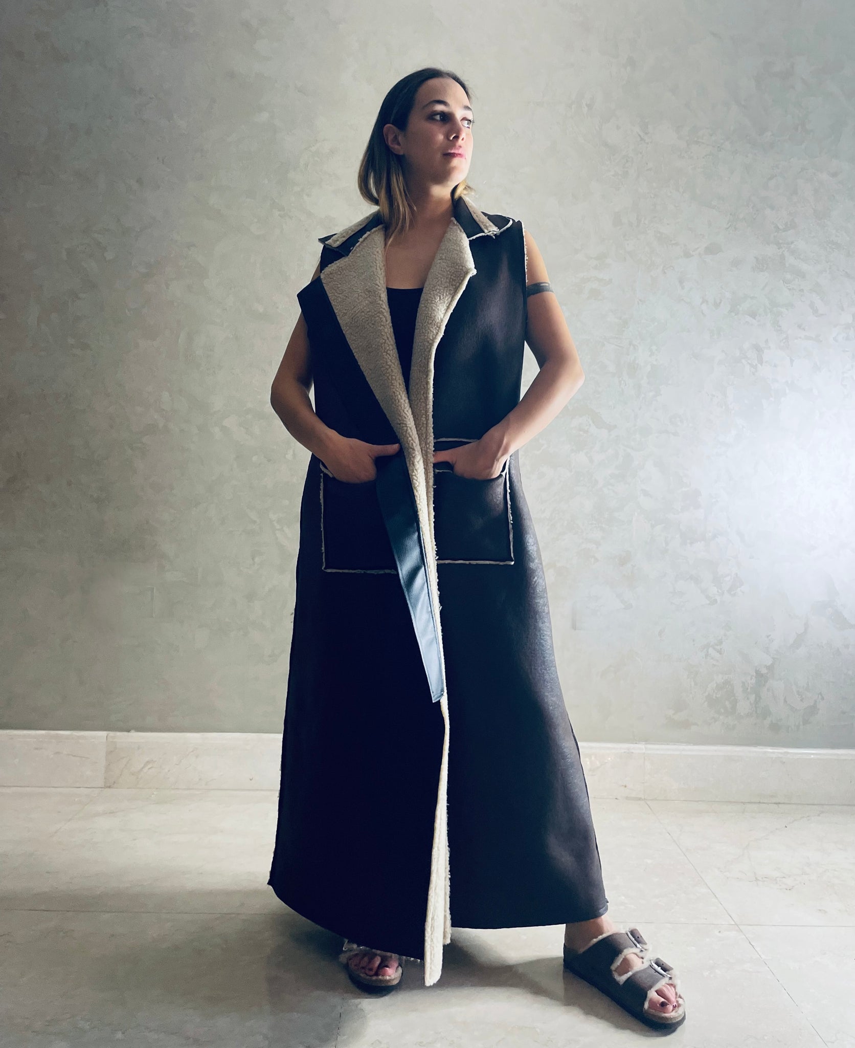 Reversible Shearling vest