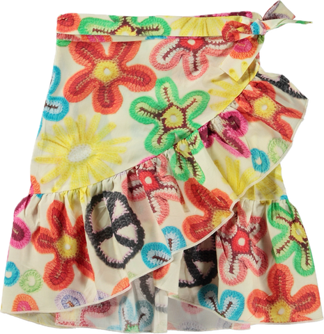Flower puzzle coverup skirt