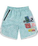 Sticker shorts with zipper
