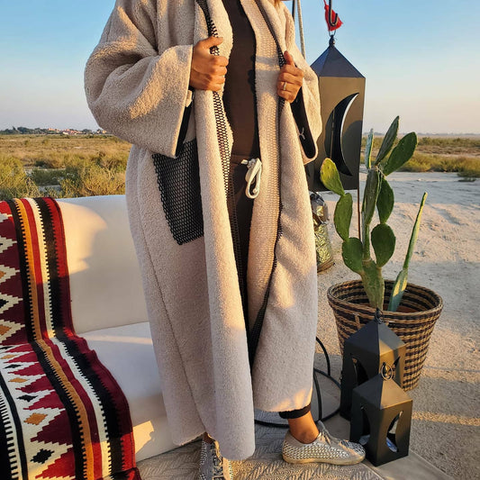 Reversible Teddy with Mesh Bisht